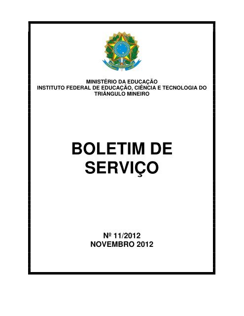 BOLETIM DE SERVIÇO - Iftm